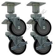 Vulcan Hart 00-421893-000G1 Kit - (4) Swivel Stem Casters - (2) w/ Brake