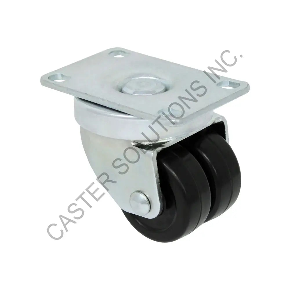 2 x 13/16" Swivel Plate Caster with Hard Rubber Wheel