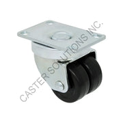 2 x 13/16" Swivel Plate Caster with Hard Rubber Wheel