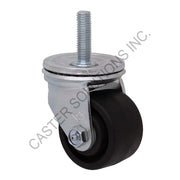 3" x 1.75" Swivel Stem Caster with Polyolefin Wheel