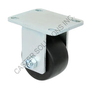3" x 1.75" Rigid Plate Caster with Polyolefin Wheel