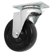 3" x 1.25" Swivel Plate Caster with Hard Rubber Wheel