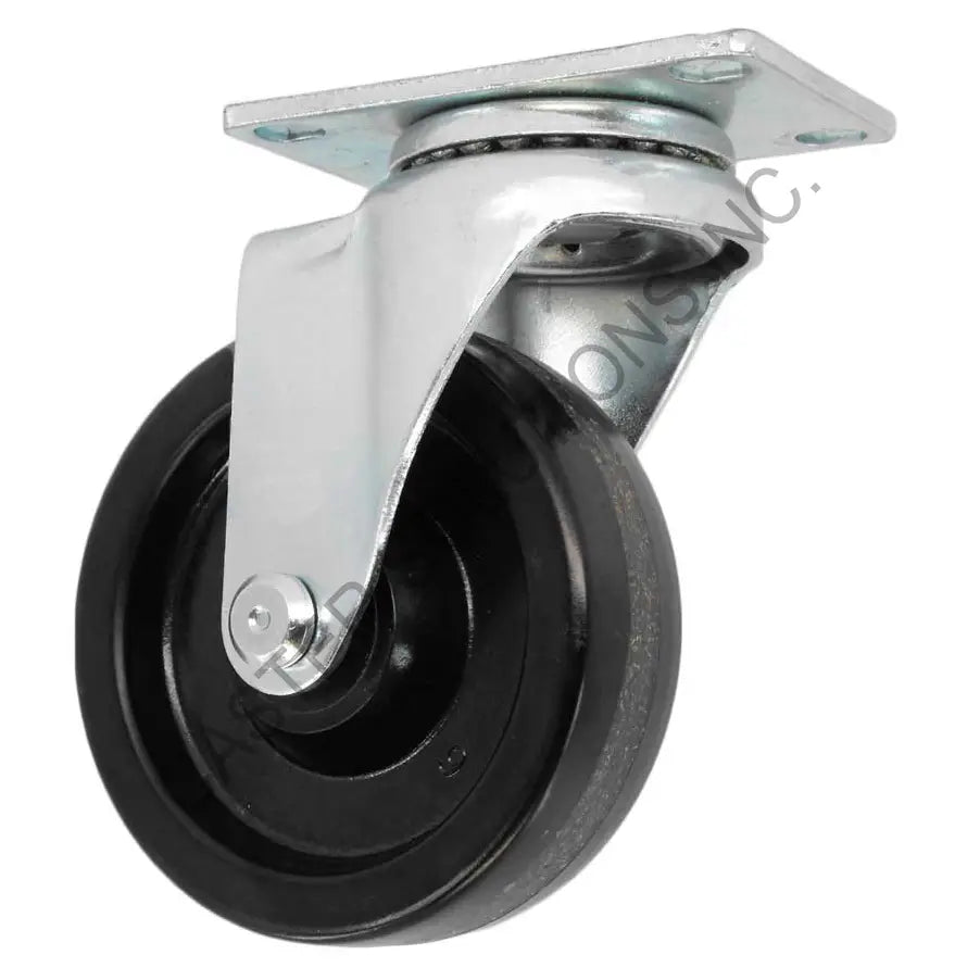 3" x 1.25" Swivel Plate Caster with Phenolic Wheel