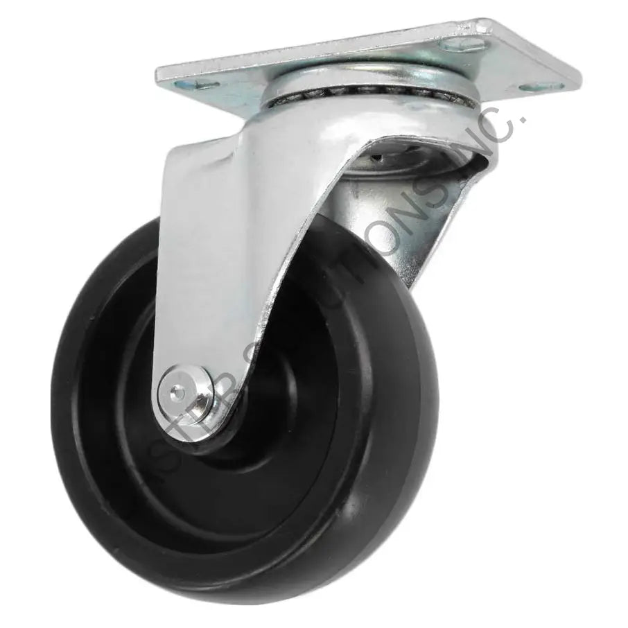 3" x 1.25" Swivel Plate Caster with Polyolefin Wheel