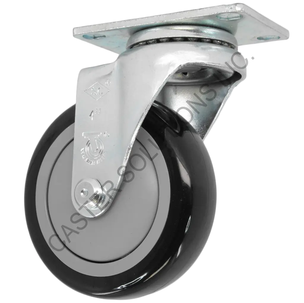 3" x 1.25" Swivel Plate Caster with Poly-Pro™ Wheel