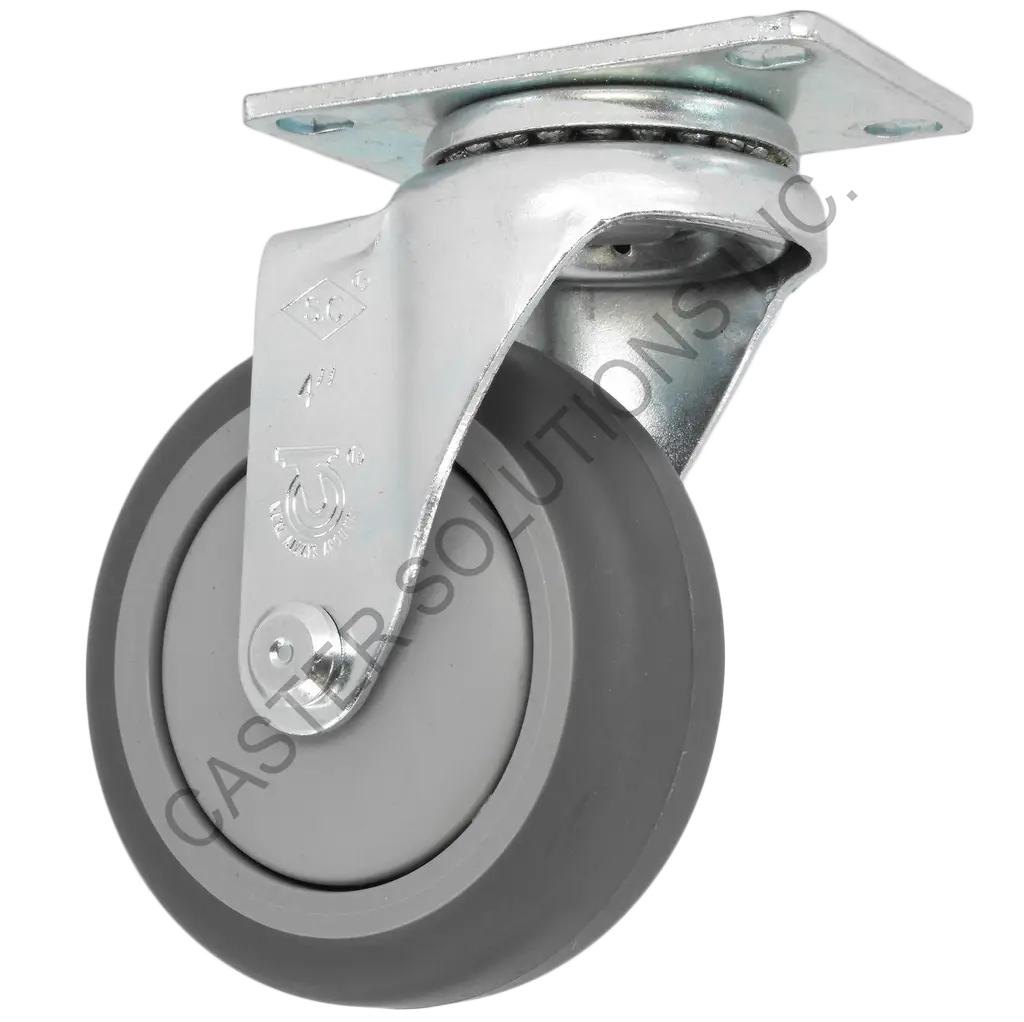3" x 1.25" Swivel Plate Caster with Thermo-Pro® Wheel