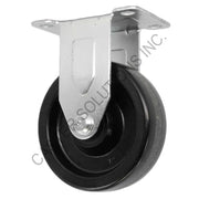 3" x 1.25" Rigid Plate Caster with Phenolic Wheel