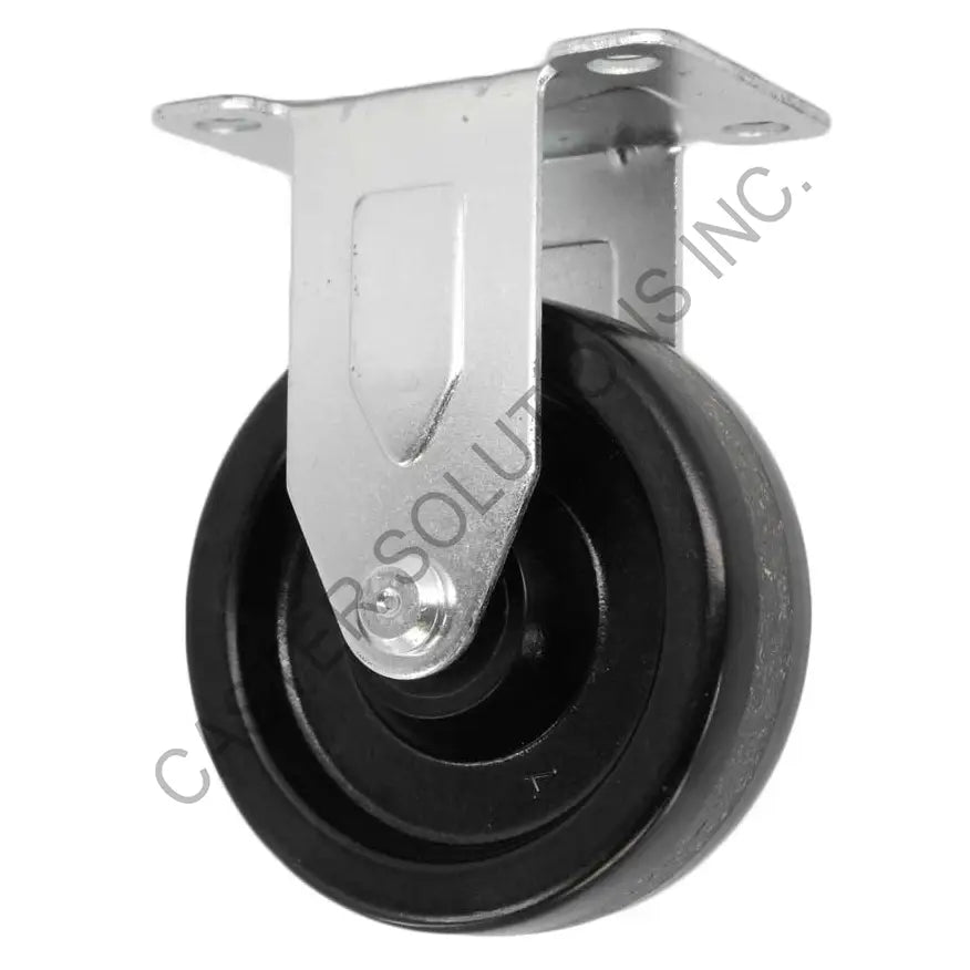3" x 1.25" Rigid Plate Caster with Phenolic Wheel