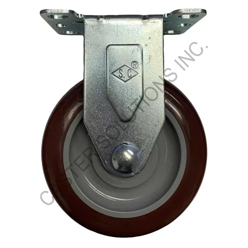 3" x 1.25" Rigid Plate Caster with Polymadic™ Wheel