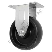 3" x 1.25" Rigid Plate Caster with Polyolefin Wheel