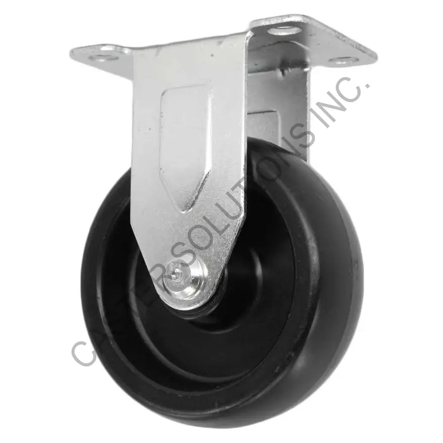 3" x 1.25" Rigid Plate Caster with Polyolefin Wheel
