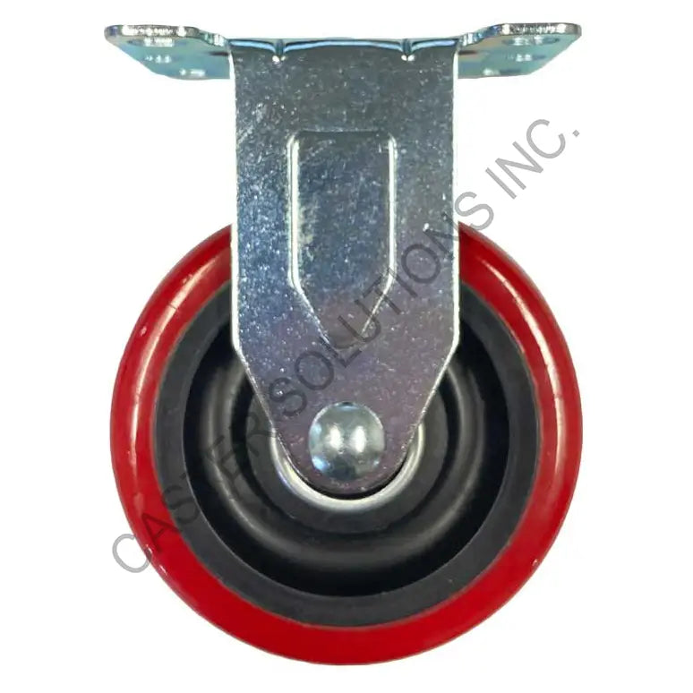 3" x 1.25" Rigid Plate Caster with Poly-Pro™ Wheel