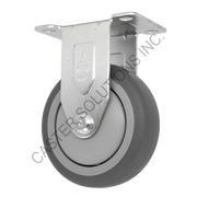 3" x 1.25" Rigid Plate Caster with Thermo-Pro® Wheel