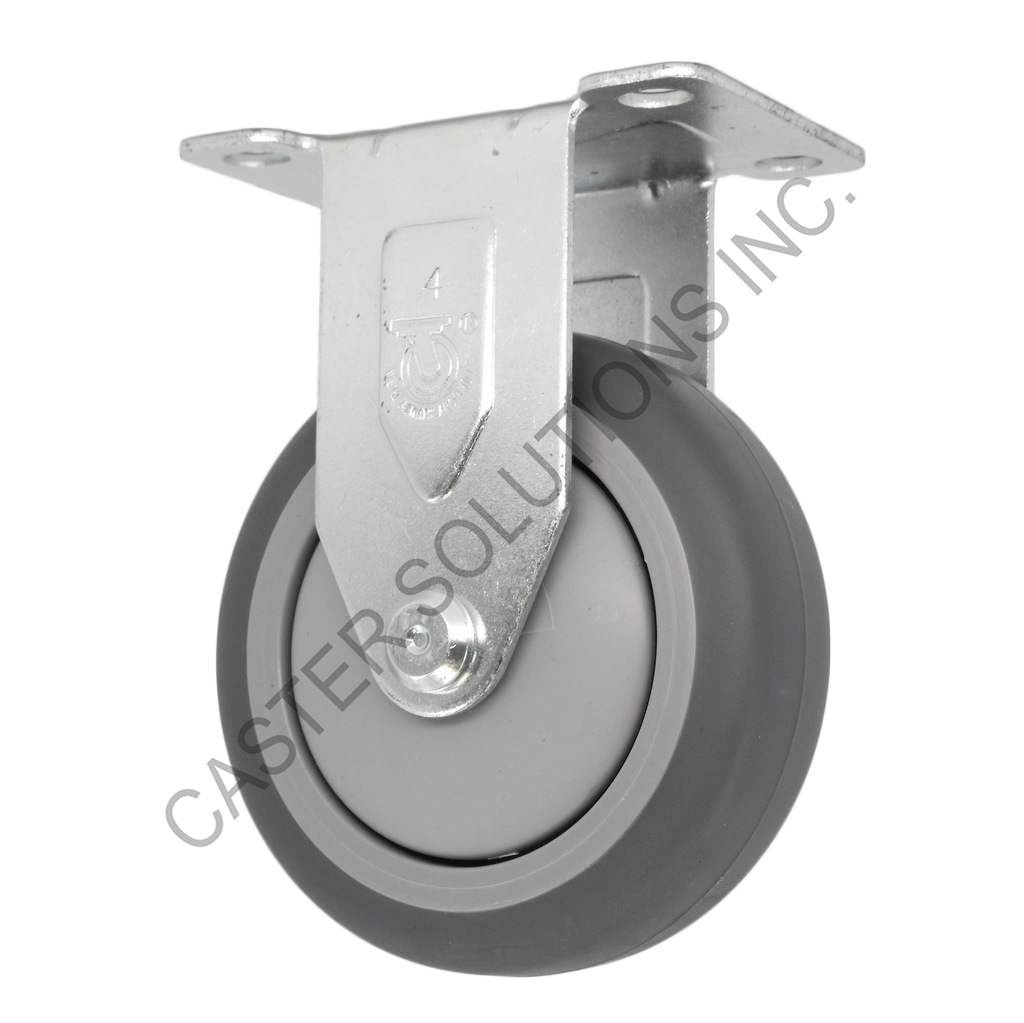 3" x 1.25" Rigid Plate Caster with Thermo-Pro® Wheel