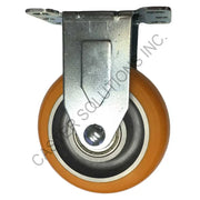 3" x 1.25" Rigid Plate Caster with UltraFlex™ Wheel