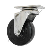 5" x 1.25" Stainless Swivel Plate Caster with Hard Rubber Wheel