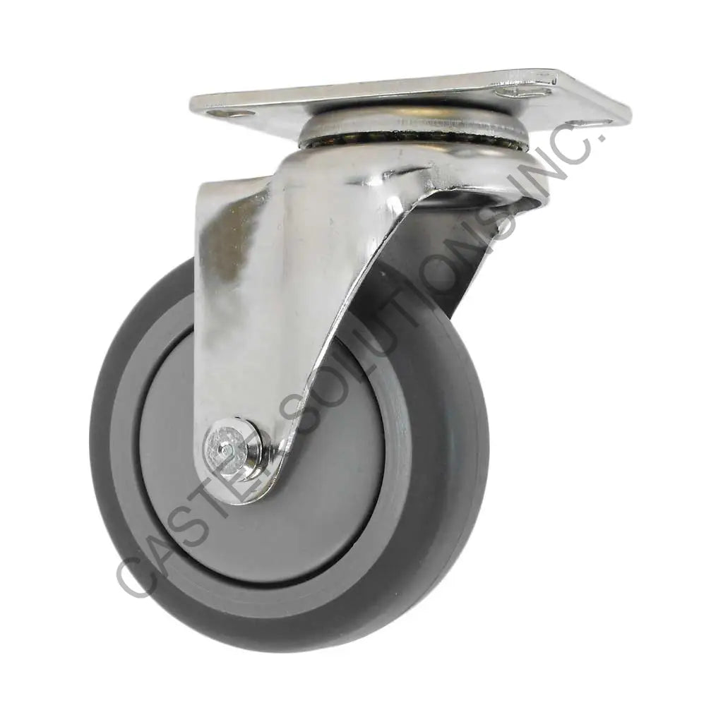 5" x 1.25" Stainless Swivel Plate Caster with Nomadic™ Wheel