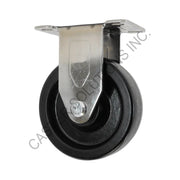 5" x 1.25" Stainless Rigid Plate Caster with Phenolic Wheel