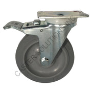 5" x 1.25" Total-locking Plate Caster with Nomadic™ Wheel