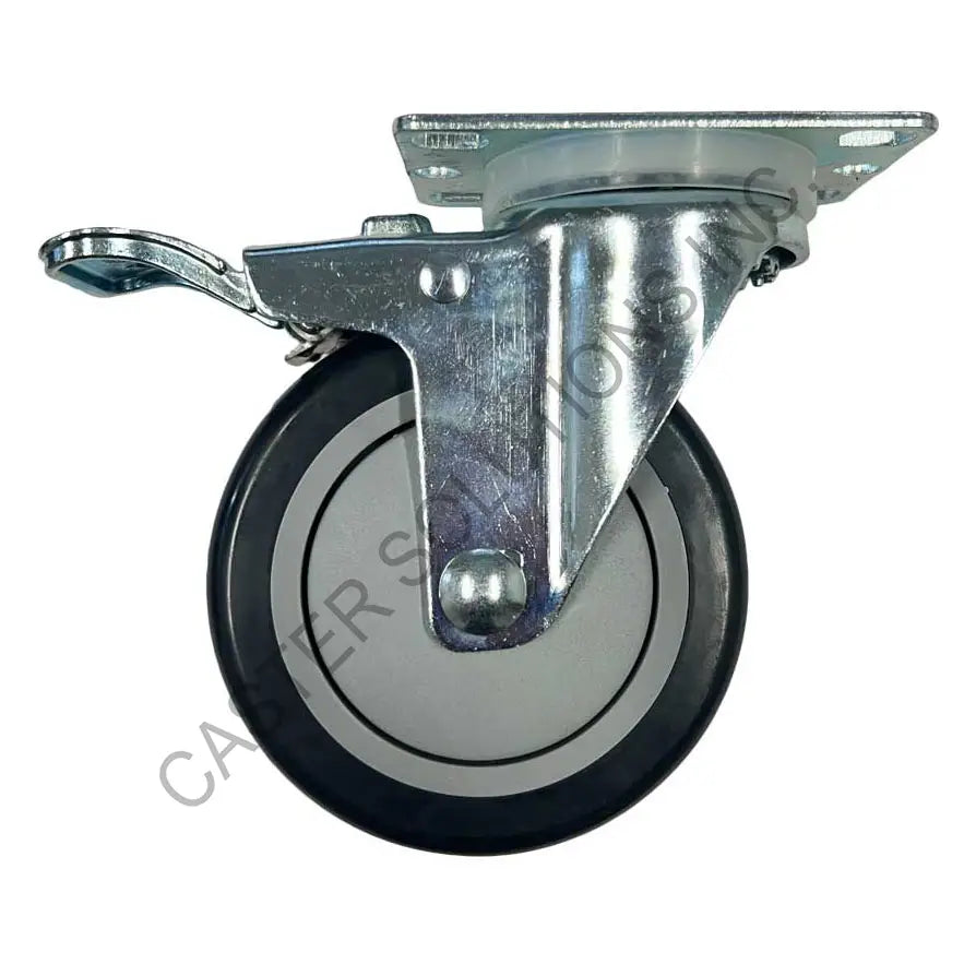 5" x 1.25" Total-locking Plate Caster with Poly-Pro™ Wheel