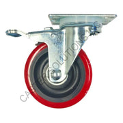 5" x 1.25" Total-locking Plate Caster with Poly-Pro™ Wheel