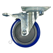 5" x 1.25" Total-locking Plate Caster with Poly-Pro™ Wheel