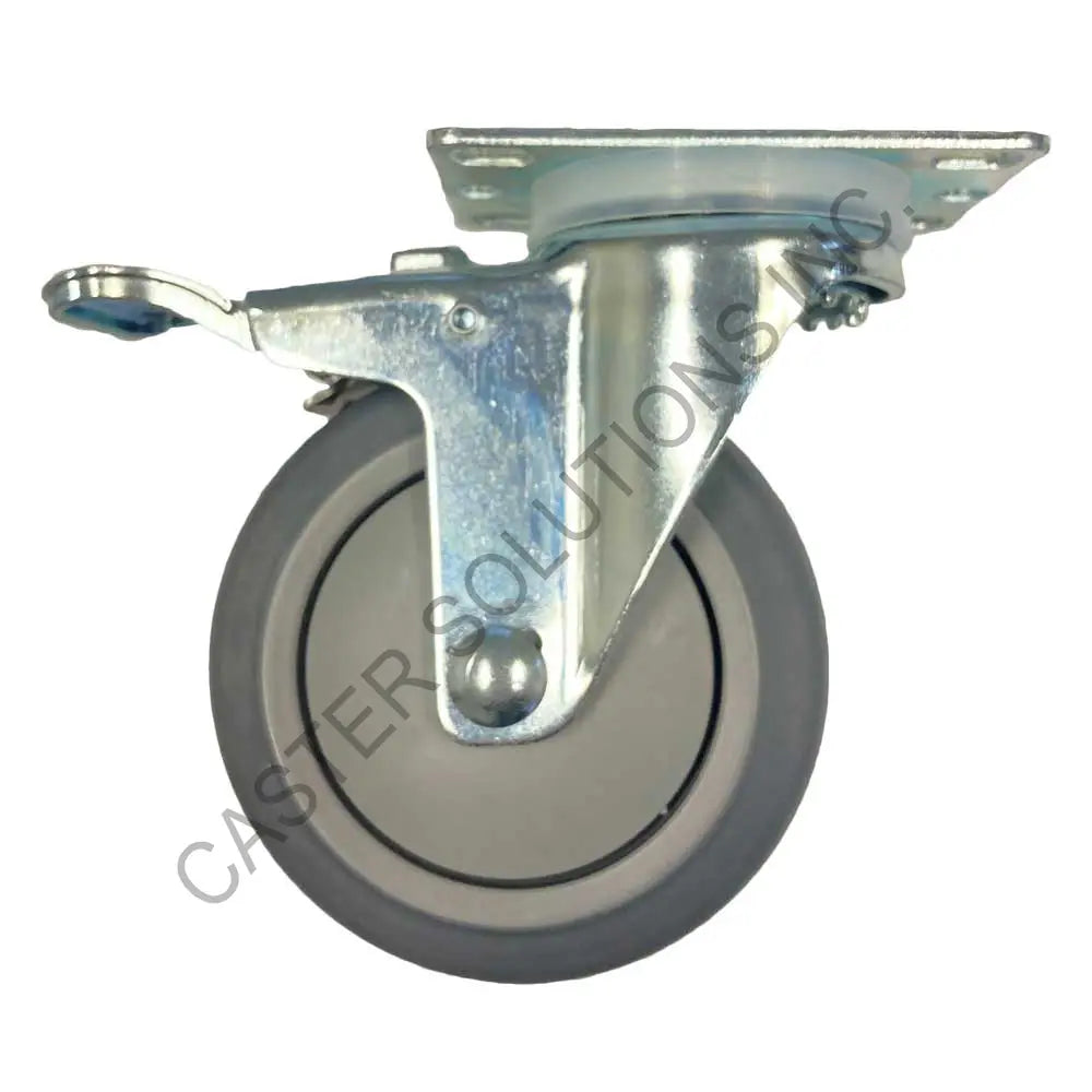 5" x 1.25" Total-locking Plate Caster with Thermo-Pro® Wheel