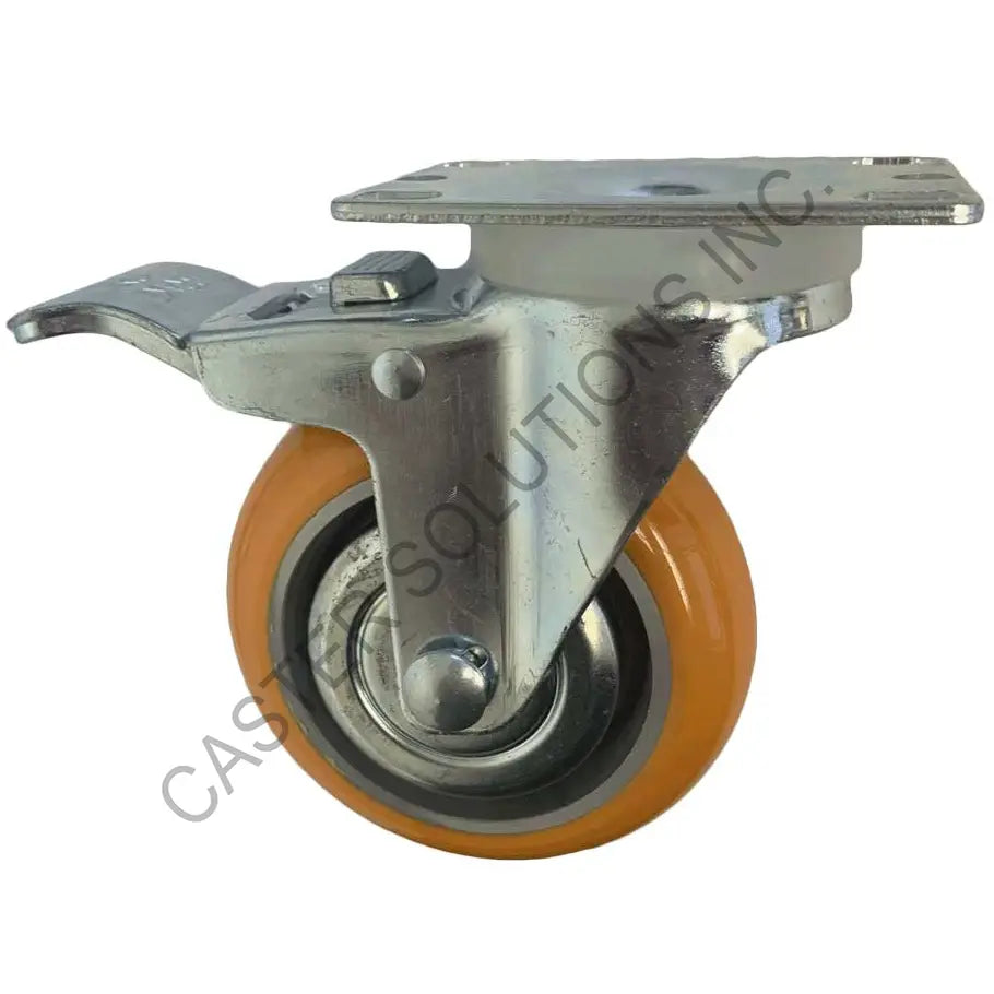 5" x 1.25" Total-locking Plate Caster with UltraFlex™ Wheel
