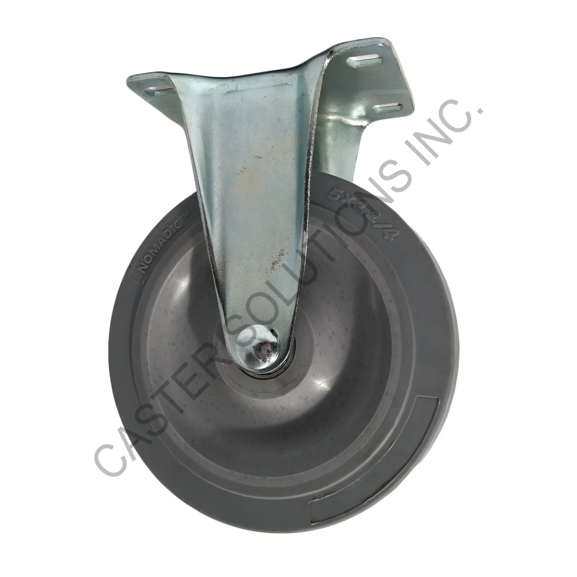 5" x 1.25" Rigid Plate Caster with Nomadic™ Wheel