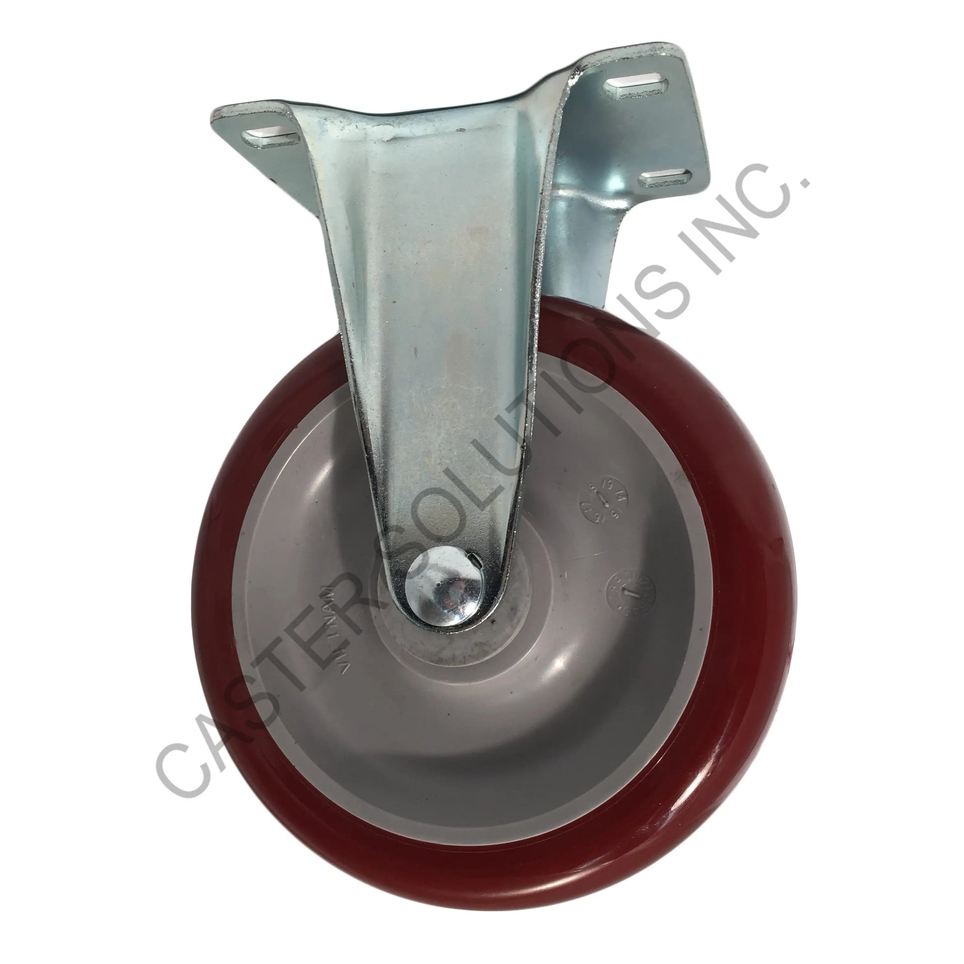 5" x 1.25" Rigid Plate Caster with Polymadic™ Wheel