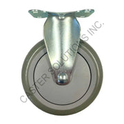5" x 1.25" Rigid Plate Caster with Poly-Pro™ Wheel