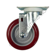 5" x 1.25" Swivel Plate Caster with Polymadic™ Wheel