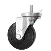 5" x 1.25" Swivel Stem Caster with Hard Rubber Wheel