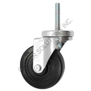 5" x 1.25" Swivel Stem Caster with Hard Rubber Wheel
