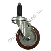 4" x 1.25" Creform Swivel Stem Caster with Polymadic™ Wheel