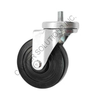 5" x 1.25" Swivel Stem Caster with Soft Rubber Wheel