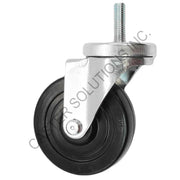 5" x 1.25" Swivel Stem Caster with Soft Rubber Wheel