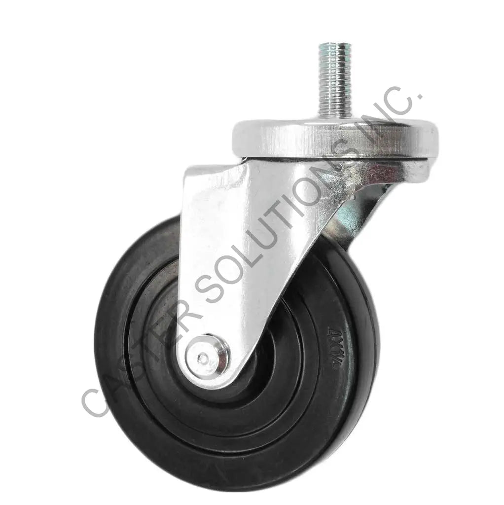 5" x 1.25" Swivel Stem Caster with Soft Rubber Wheel