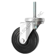 5" x 1.25" Swivel Stem Caster with Soft Rubber Wheel