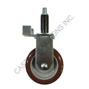 4" x 1.25" Creform Rigid Stem Caster with Polymadic™ Wheel