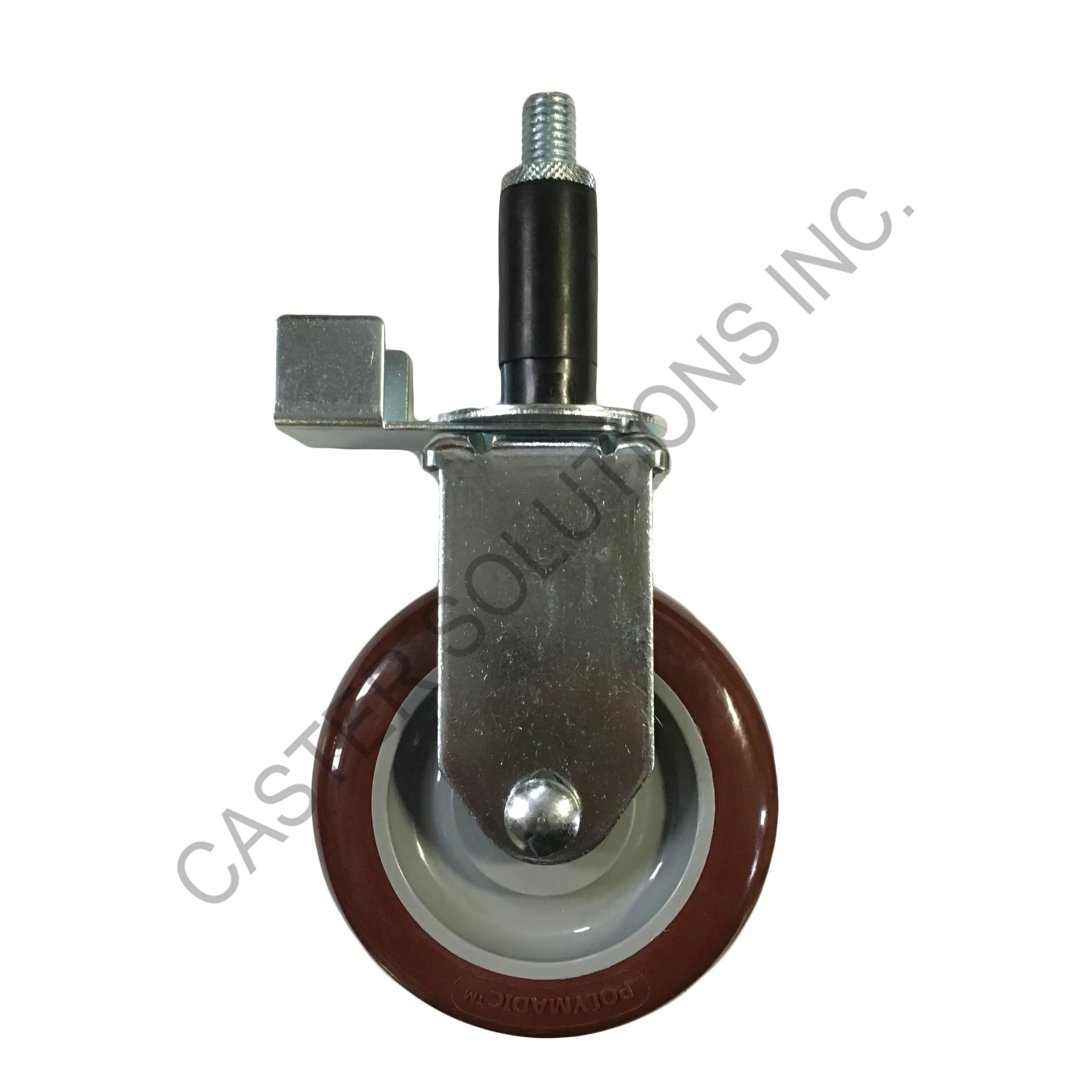 4" x 1.25" Creform Rigid Stem Caster with Polymadic™ Wheel