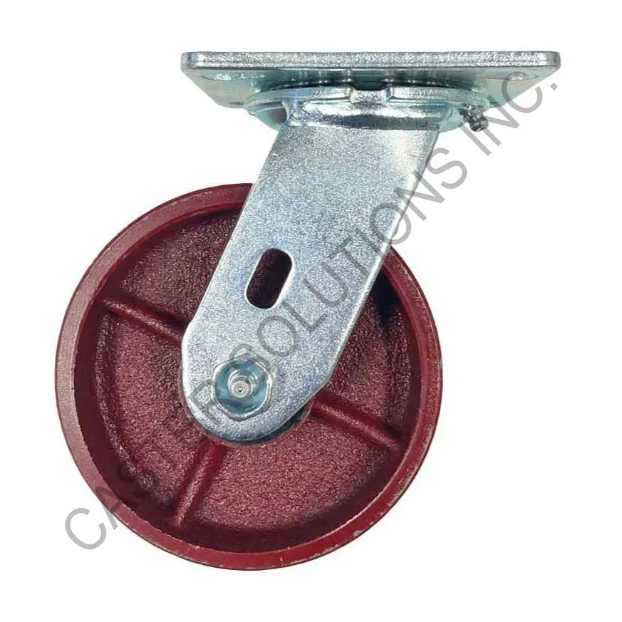 8" x 2" Swivel Plate Caster with Ductile Steel Wheel