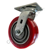 8" x 2" Swivel Plate Caster with Dual Ergo Wheel