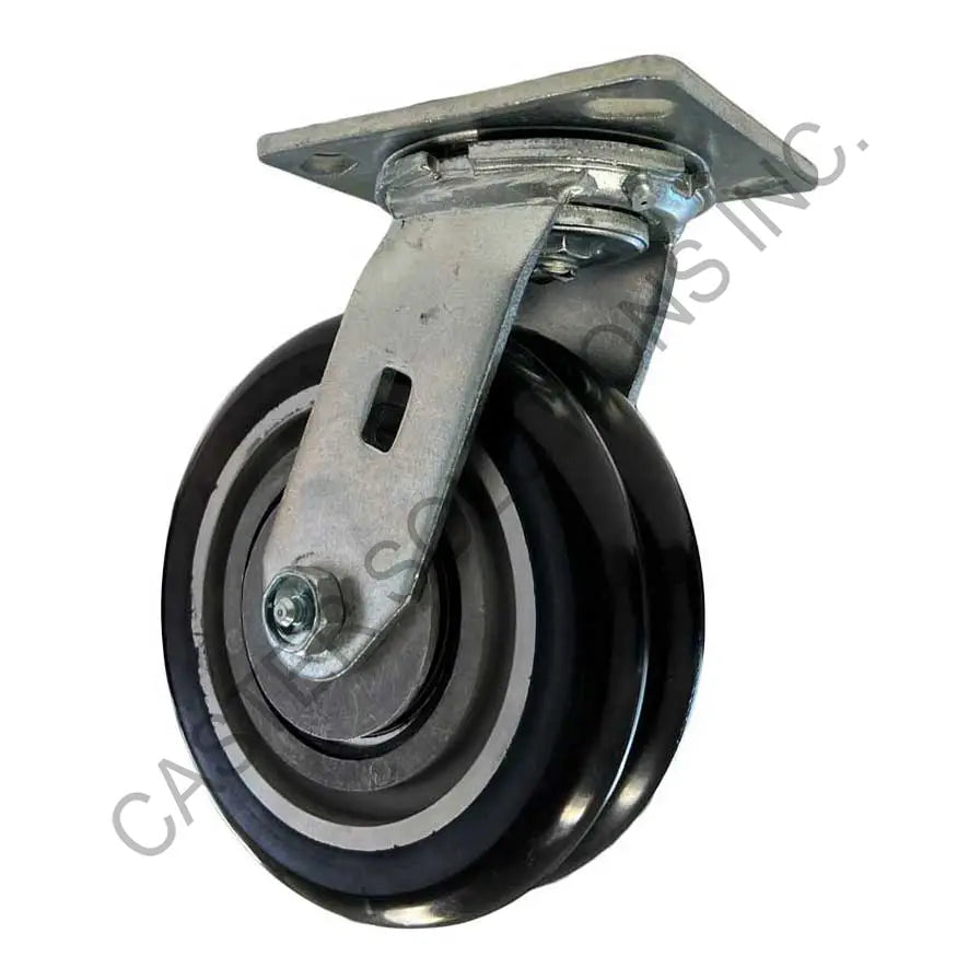 8" x 2" Swivel Plate Caster with Dual Ergo Wheel