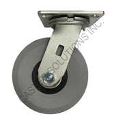8" x 2" Swivel Plate Caster with Ergolastomer™ Wheel