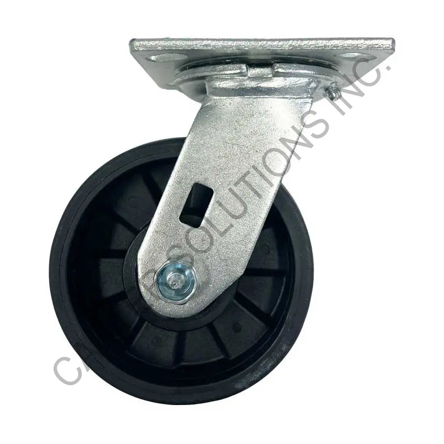 8" x 2" Swivel Plate Caster with MaxRok™ Wheel