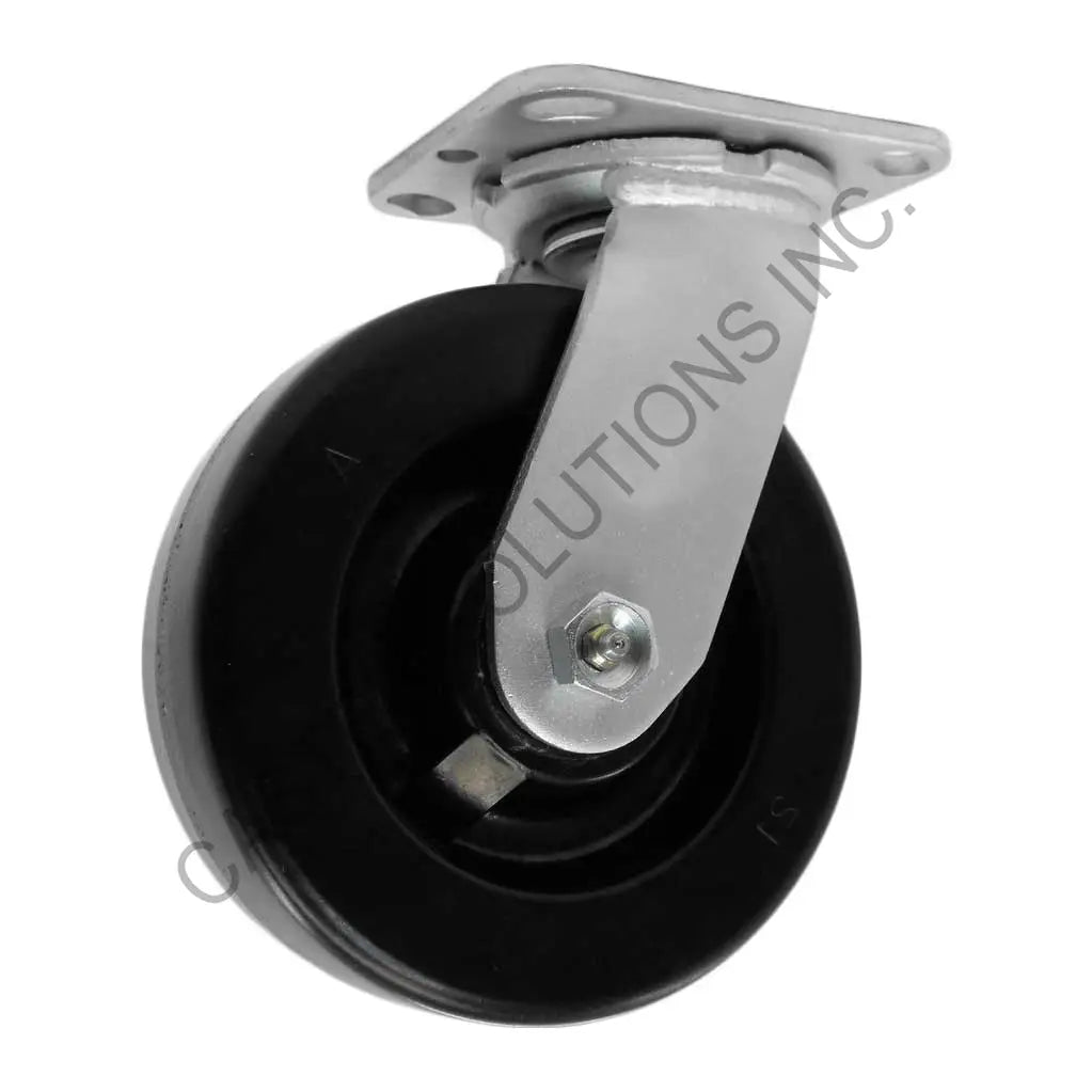 8" x 2" Swivel Plate Caster with Phenolic Wheel