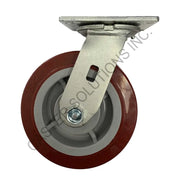 8" x 2" Swivel Plate Caster with Polymadic™ Wheel