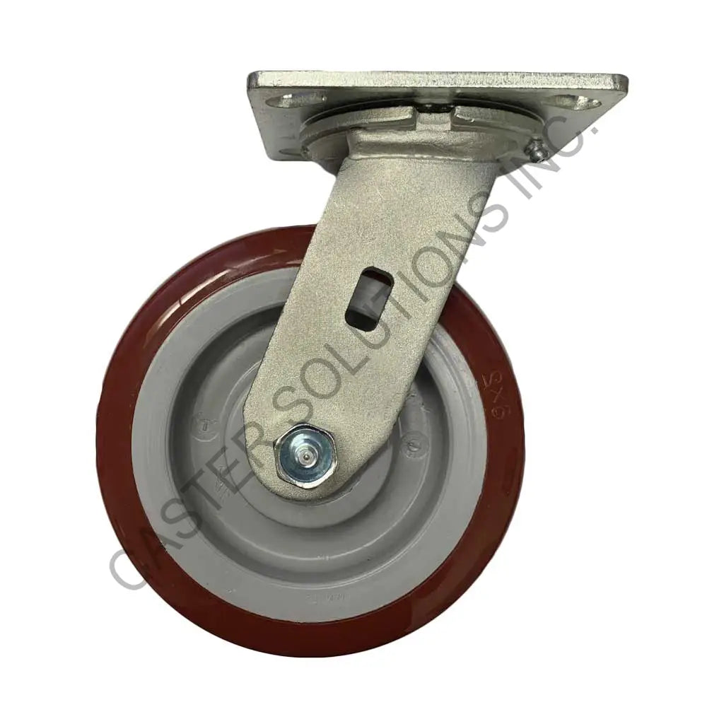 8" x 2" Swivel Plate Caster with Poly-Pro™ Wheel