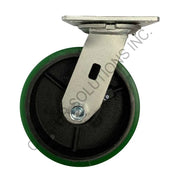 8" x 2" Swivel Plate Caster with Polyon™ Wheel